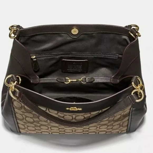 ⛔️SOLD⛔️Authentic Coach Jacquard leather Shoulder - Picture 6 of 7